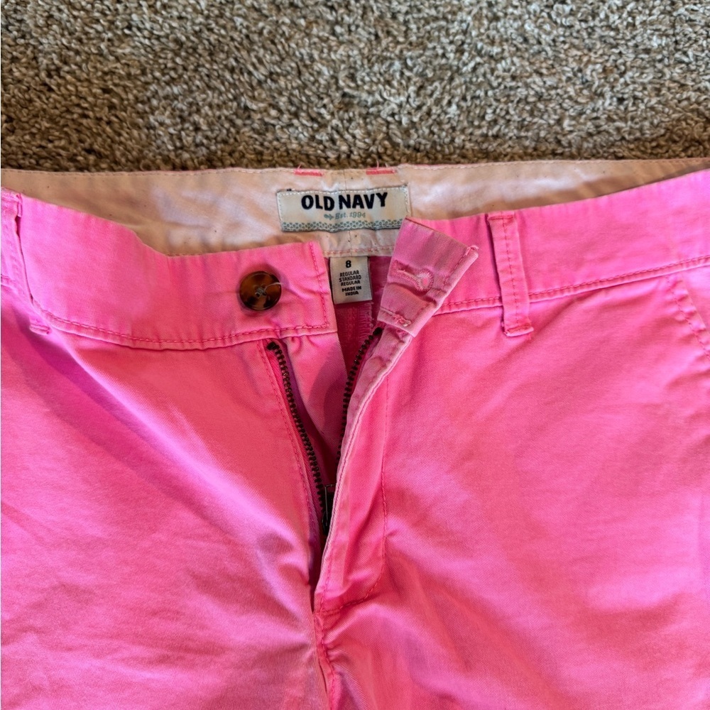 Old Navy Pink Shorts Casual Style pink twill 4.5 in inseam - Picture 5 of 8